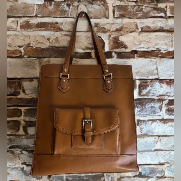 Coach Cognac Leather Charlie Tote Bag - Picture 1 of 16